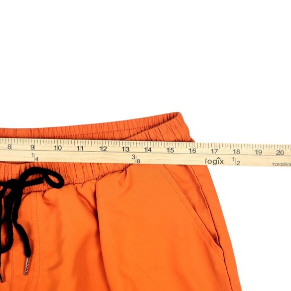 **Men’s XL Orange Drawstring Lightweight Summer Shorts Comfortable Casual Wear** - Picture 9 of 12